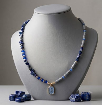 Gece Seması Lapis & Sedef Tasarım Kolye