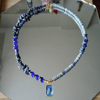 Gece Seması Lapis & Sedef Tasarım Kolye